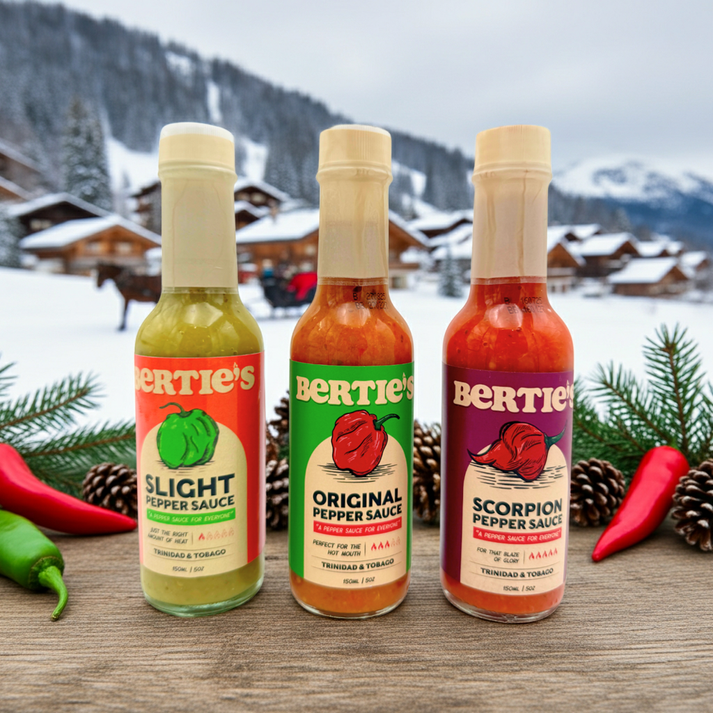 Bertie’s Trio 3x150ml – Karibische Pepper Saucen